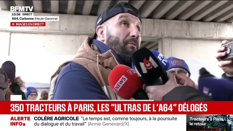 Évacuation de l'A64: "Ce petit fait de fin de match a remis de la détermination", assure l'éleveur Jérôme Bayle
