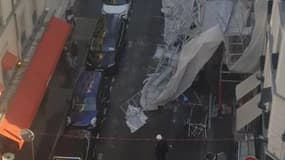 Tempête Eleanor : effondrement d'un échafaudage à Paris - Témoins BFMTV