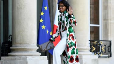 Audrey Pulvar à l'Elysée, le 21 avril 2017