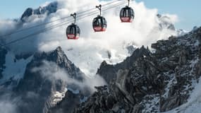 Le téléphérique de la Vallée Blanche, le 6 août 2021