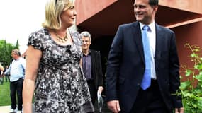 Marine Le Pen et son compagnon Louis Aliot.