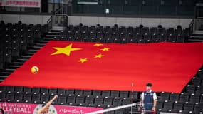 Illustration du drapeau de la Chine en volley