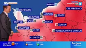 Météo: Météo: journée ensoleillée avec de la chaleur ce lundi, 31°C à Évreux et 25°C à Cherbourg et Dieppe