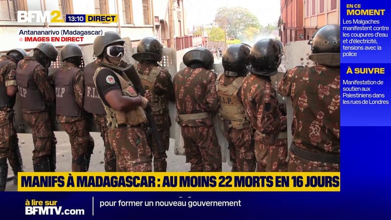 Au moins 22 morts dans les manifestations à Madagascar: un contingent de l'armée appelle les forces de sécurité à 