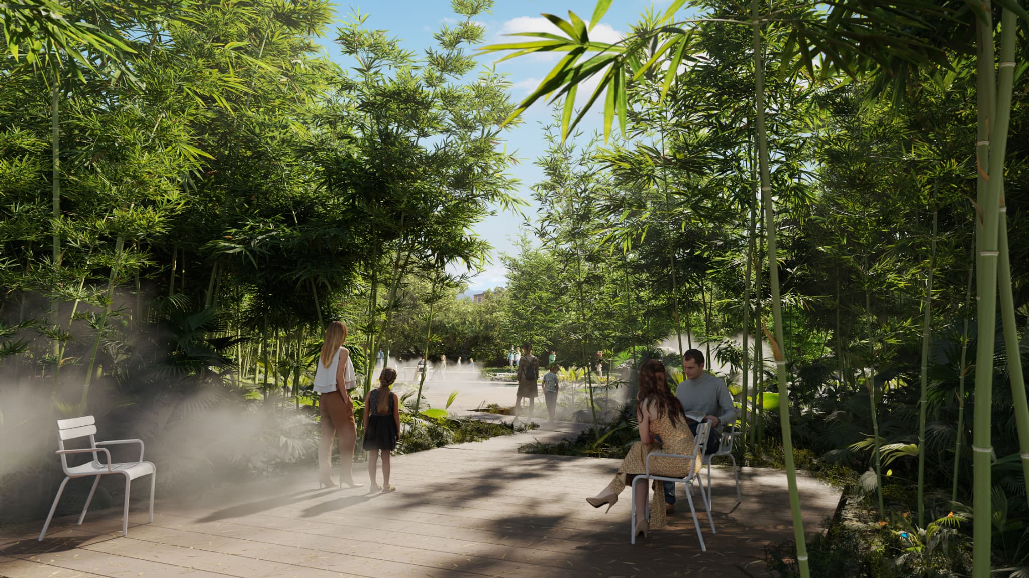 Des visuels de la future coulée verte à Nice.