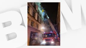 Un camion de pompiers mobilisés lors d'un incendie à Metz, le 17 novembre 2024