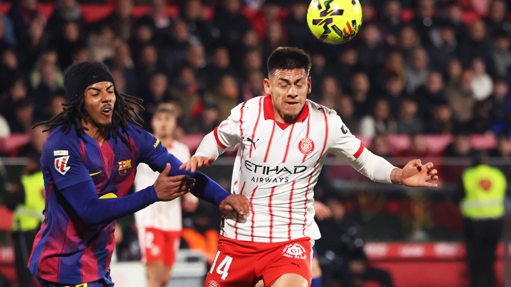 Gérone-Barça: "Oui, je lui ai marché dessus", Echeverri honnête sur l'action polémique sur Koundé