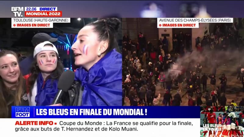 La joie des Toulousains après la qualification de l'équipe de France en finale