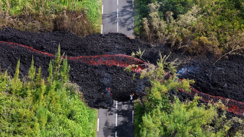 La Réunion: de la lave du Piton de la Fournaise coupe une partie de la circulation, une première depuis 2007