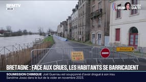 Crues en Bretagne: les habitants se barricadent, les autorités appellent à la vigilance