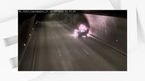 Une voiture a pris feu dans le tunnel Canta Galet à Nice, en direction de l'Italie.