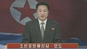 La TV d'Etat nord-coréenne annonçant mardi l'essai nucléaire