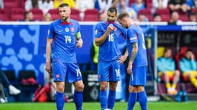 Milan Skriniar, David Hancko et Ondrej Duda avec la Slovaquie à l'Euro, à Düsseldorf le 22 juin 2024
