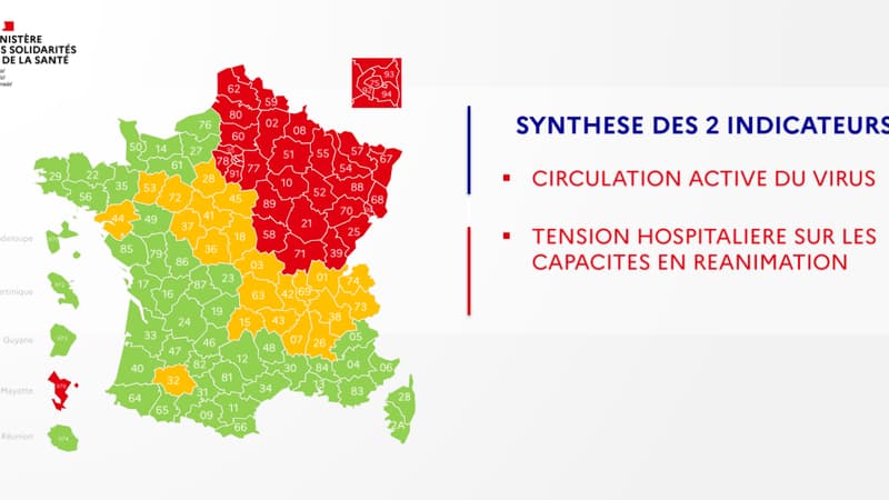 La carte de synthèse de la France