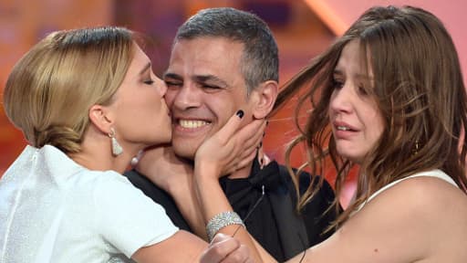 Abdellatif Kechiche, Léa Seydoux et Adèle Exarchopoulos à Cannes, avant la polémique.