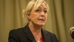 Marine Le Pen, présidente du Front national, au Caire le 31 mai 2015