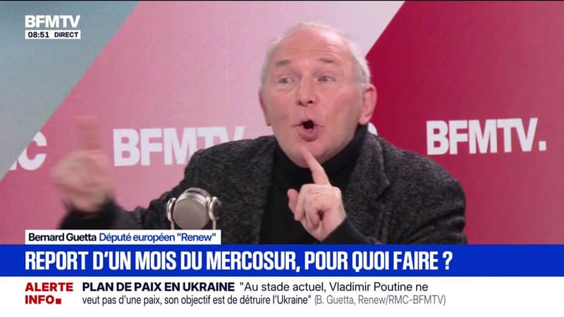 Accord du Mercosur: "Il sera signé à condition qu'il y ai des clauses de sauvegardes", déclare Bernard Guetta, député européen Renew