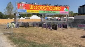 L'entrée du festival Woodstower dans la banlieue de Lyon. 
