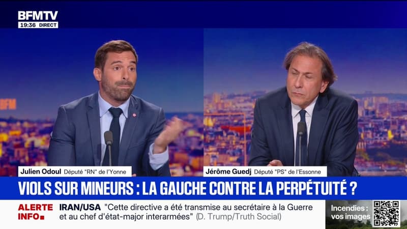 Perpétuité pour les violeurs en série de mineurs: "Si on perturbe l'échelle des peines, alors il faut tout revoir", estime Jérôme Guedj, député Socialistes et apparentés