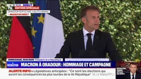 Oradour-sur-Glane: "Dans cette réconciliation se tient l'amitié de l'Allemagne et la France et se tient notre Europe", déclare Emmanuel Macron