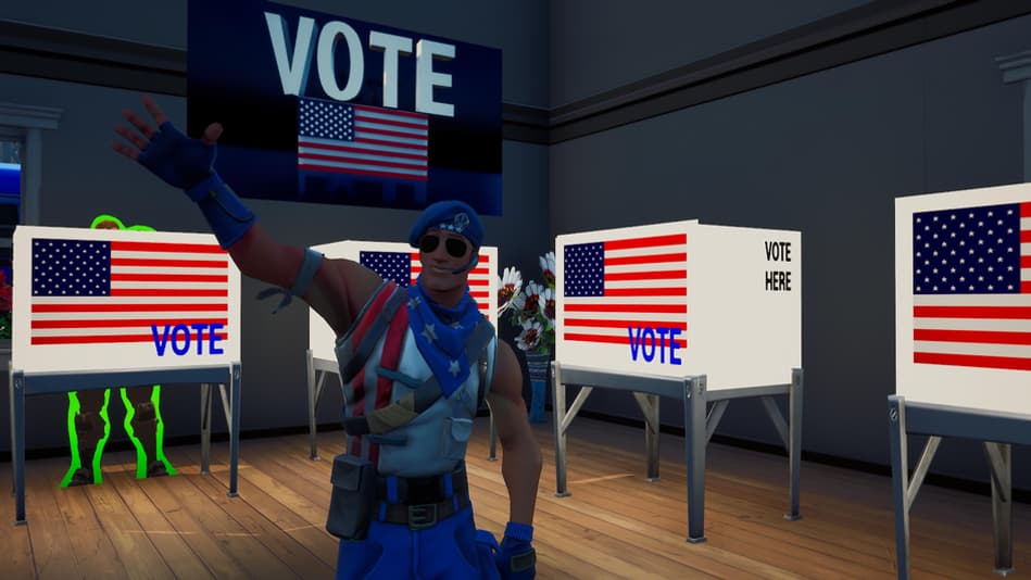Sur l'île de Joe Biden dans Fortnite, le joueur peut réaliser une aventure d'une vingtaine de minutes. Sur l'île de Joe Biden dans Fortnite, le joueur peut réaliser une aventure d'une vingtaine de minutes.