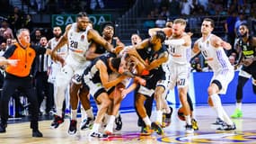 Bagarre entre le Real Madrid et le Partizan Belgrade - Euroligue - Basket