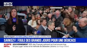 Nicolas Sarkozy a été accueilli en grande pompe pour sa séance de dédicaces de son dernier livre "Le journal d'un prisonnier"