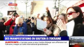 Plusieurs milliers de personnes manifestent à Paris en soutien aux Ukrainiens