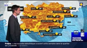 Météo Var: du plein soleil et de fortes températures, 23°C à Toulon et 27°C à Draguignan