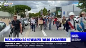 Var: une manifestation contre l'exploitation de la carrière Mazaugues