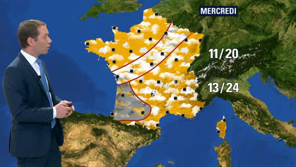 Sud-Ouest sous la grisaille mercredi.