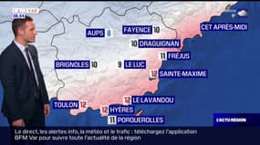 Météo du Var: de faibles précipitations attendues toute la journée, 12°C à Toulon cet après-midi