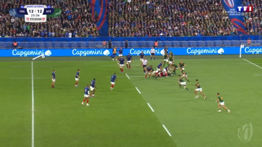 Antoine Dupont lors de France-Afrique du Sud