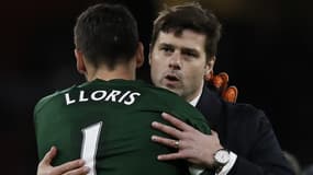 Hugo Lloris et Mauricio Pochettino 