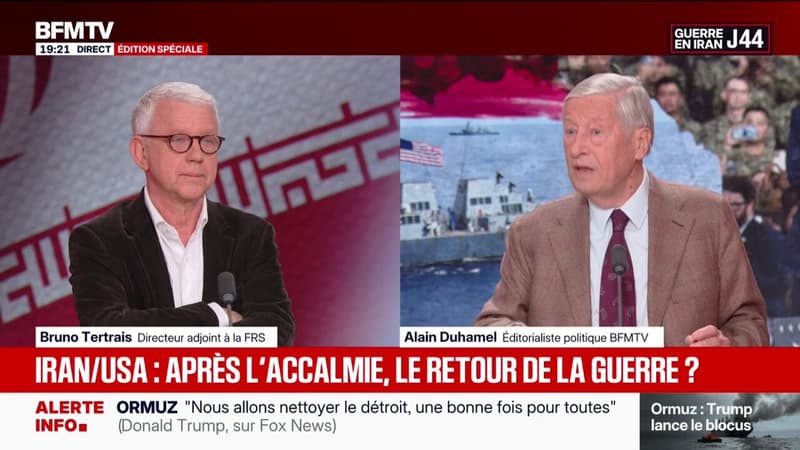 Guerre en Iran: "Donald Trump est très prévisible stratégiquement, mais il est totalement imprévisible tactiquement", explique Bruno Tertrais, directeur adjoint à la FRS