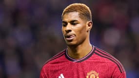 Marcus Rashford le 08/01/2024 lors de Wigan-Manchester United