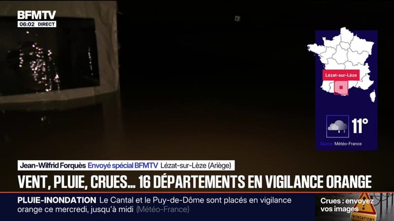 Fortes pluies: dans l'Ariège, certains cours d'eau ont débordé pendant la nuit