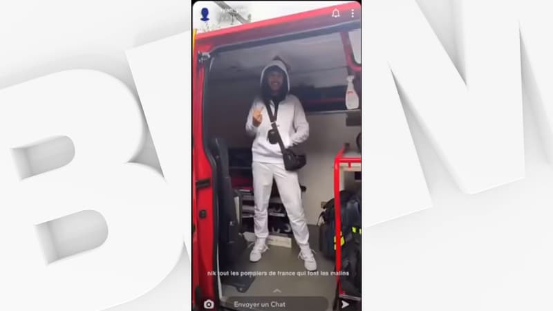 Rayan_psn s'est filmé en octobre dernier dans un camion de pompiers en intervention.