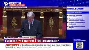 Énergies: "L'État doit être exemplaire", déclare Michel Barnier lors de son discours de politique générale