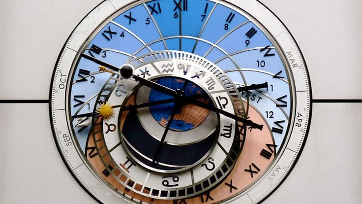Une horloge astronomique (illustration)