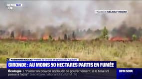  Feu en Gironde: la préfète Fabienne Buccio annonce que "200 hectares ont déjà brûlés et le feu n'est pas encore circonscrit" 