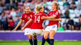 La joie des joueuses norvégiennes 