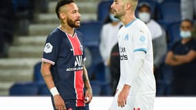 Neymar et Alvaro lors d'OM-PSG