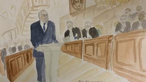 Eric Dupond-Moretti à la barre lors de son procès devant la Cour de Justice de la République 
