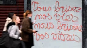 Un tag dans les rues de Rennes le 6 avril 2023
