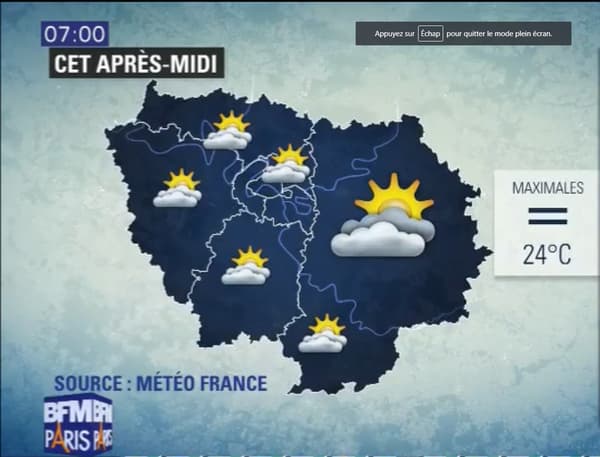 Météo du lundi 3 septembre en Ile-de-France Météo du lundi 3 septembre en Ile-de-France