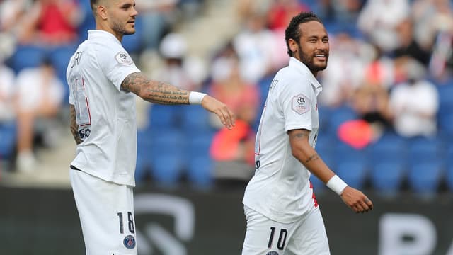 Mauro Icardi et Neymar en amical avec le PSG