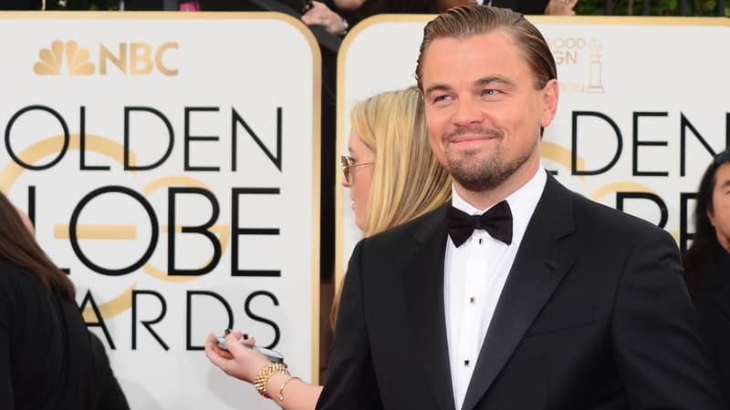 Leonardo DiCaprio sur le tapis rouge des Golden Globes 2014
