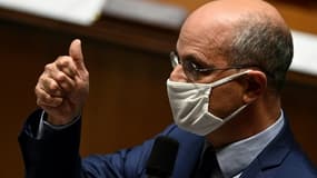 Le ministre de l'Education Jean-Michel Blanquer lors d'une séance de questions au parlement le 20 octobre 2020