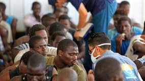 Au moins 150 migrants ont été secourus au large des côtes ouest de la Libye le 24 juillet 2017